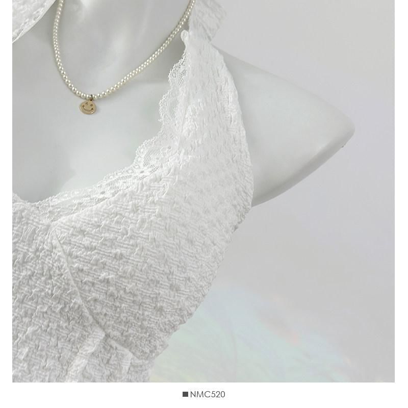 Halter Neck Lace Crop Top