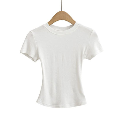 Crewneck Short Sleeve Crop Tee