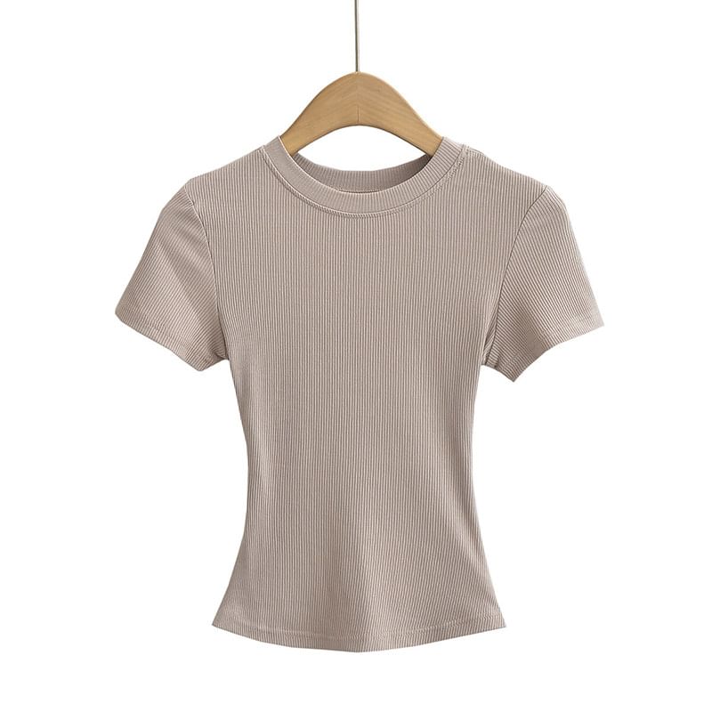 Crewneck Short Sleeve Crop Tee