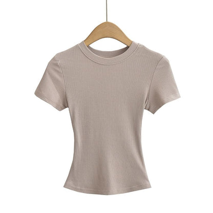 Crewneck Short Sleeve Crop Tee