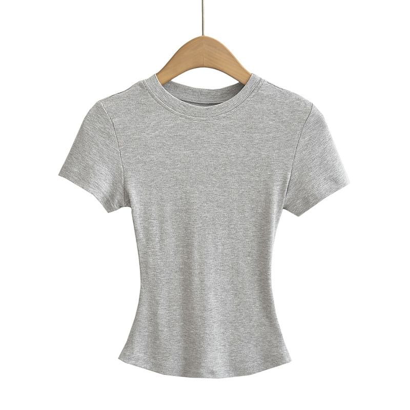 Crewneck Short Sleeve Crop Tee
