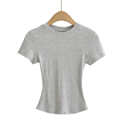 Crewneck Short Sleeve Crop Tee