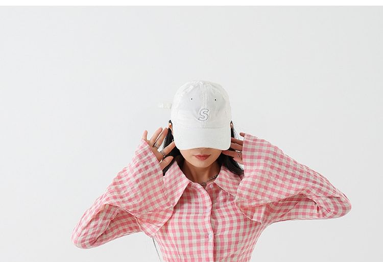 Gingham Button-Up Long Sleeve Shirt