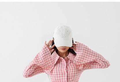 Gingham Button-Up Long Sleeve Shirt