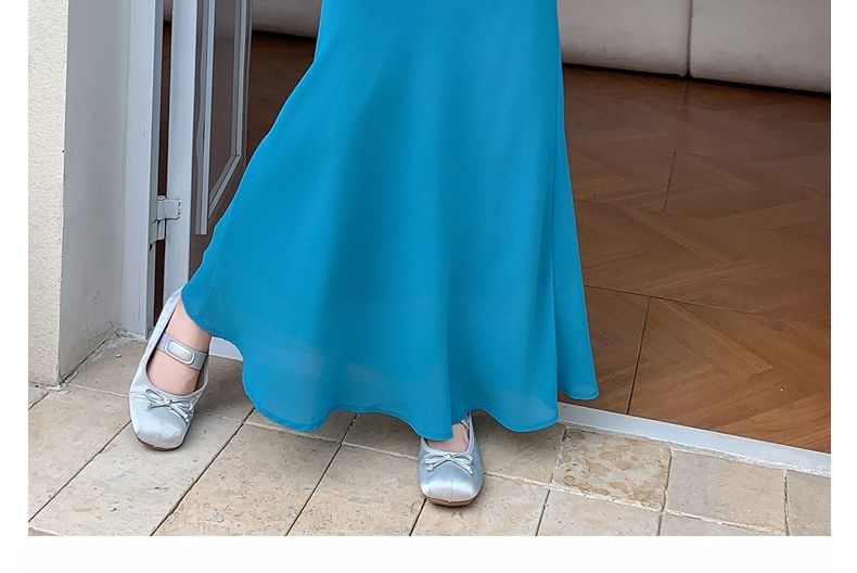 High Waist Plain Maxi Mermaid Skirt