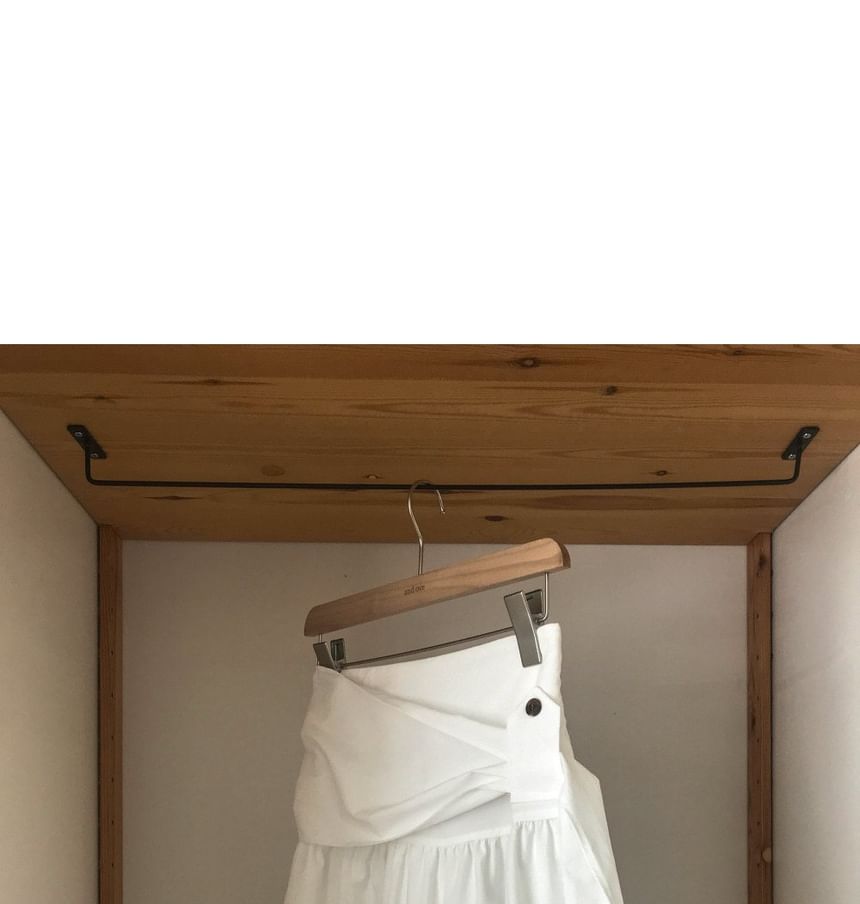 High Waist Plain Buttoned A-Line Skirt
