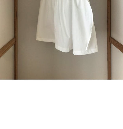 High Waist Plain Buttoned A-Line Skirt