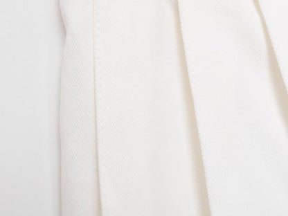Drawstring Waist Contrast Trim Mini A-Line Skirt