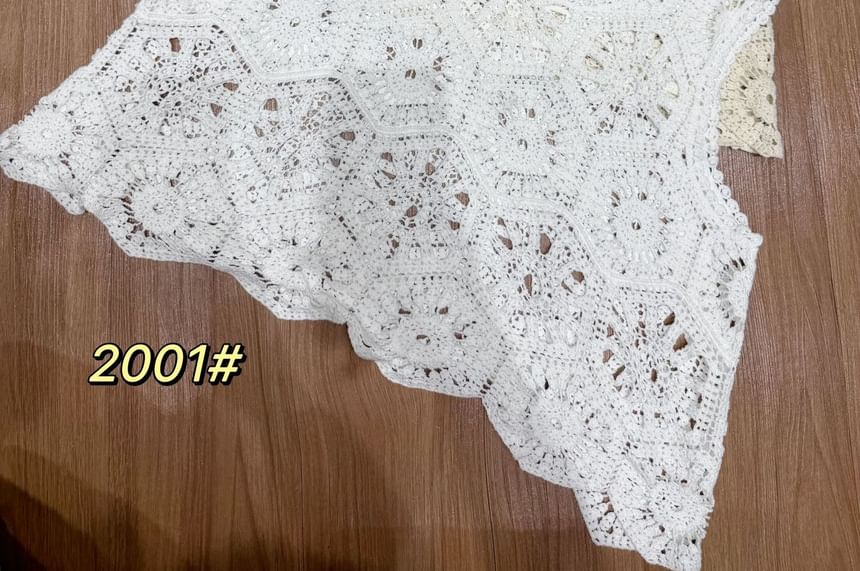Sleeveless Crochet Lace Top