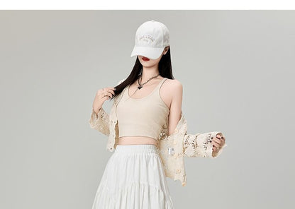 High Waist Ruffle Maxi A-Line Skirt