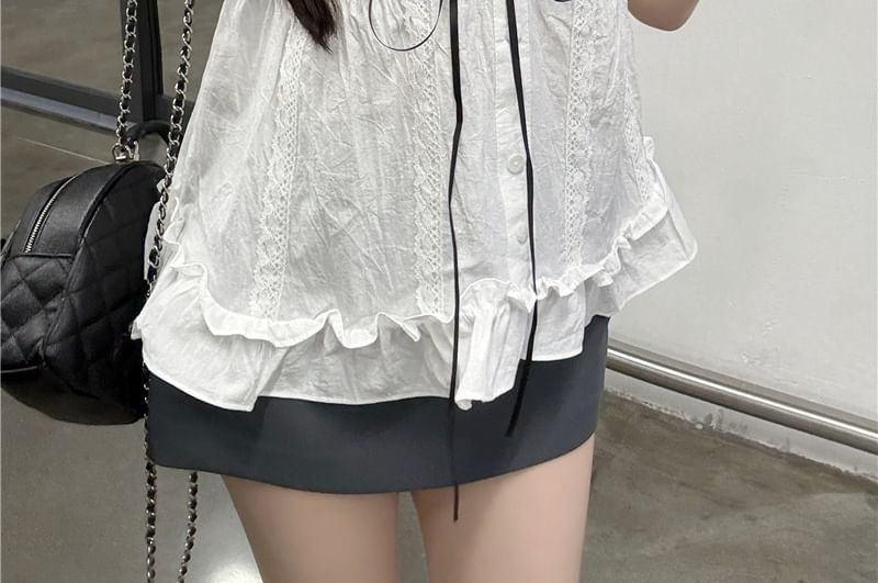 V-Neck Ruffle Tank