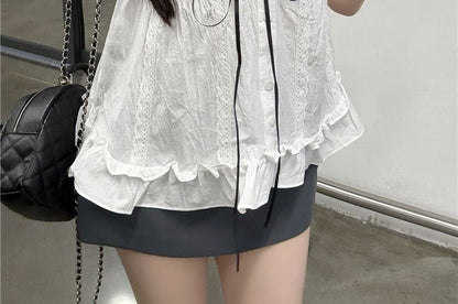 V-Neck Ruffle Tank