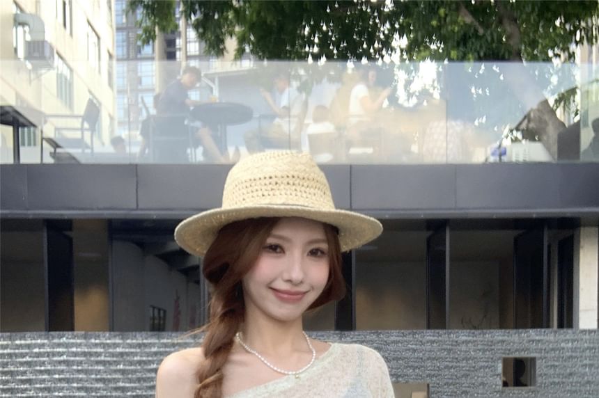 Boatneck Long-Sleeve Blouse