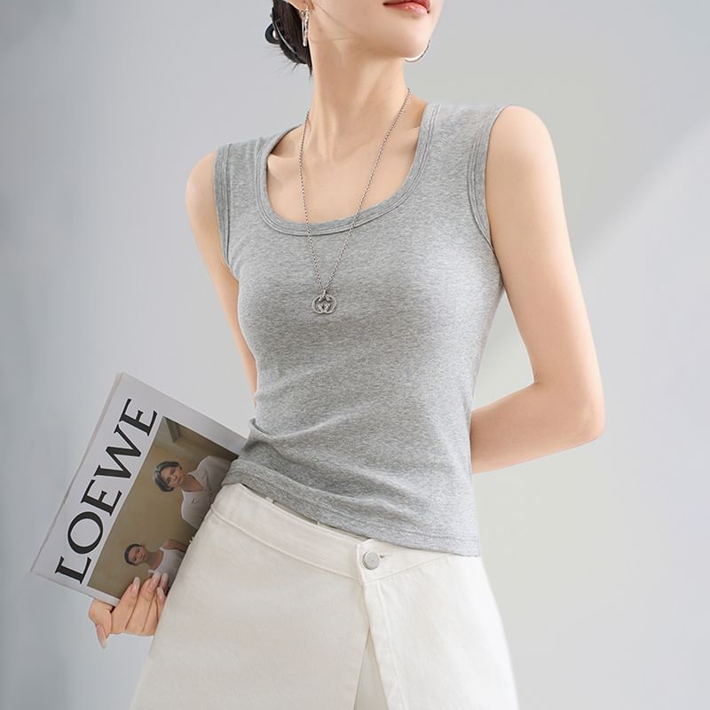 Square Neck Crop Tank