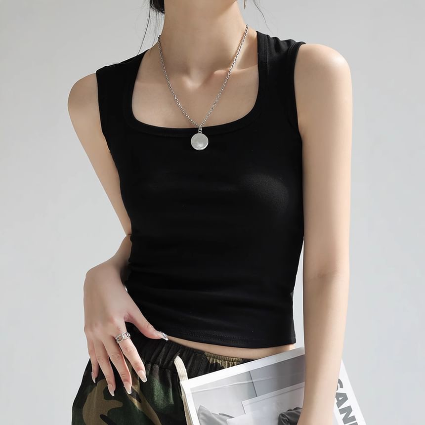 Square Neck Crop Tank