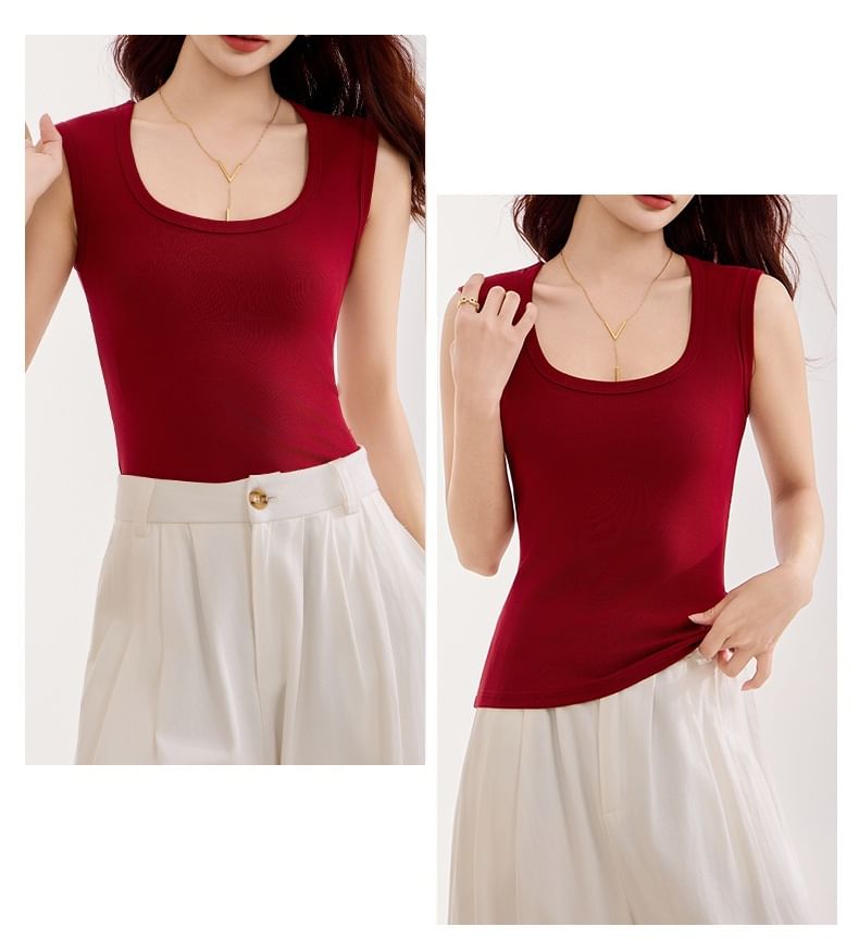 Square Neck Crop Tank