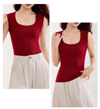 Square Neck Crop Tank