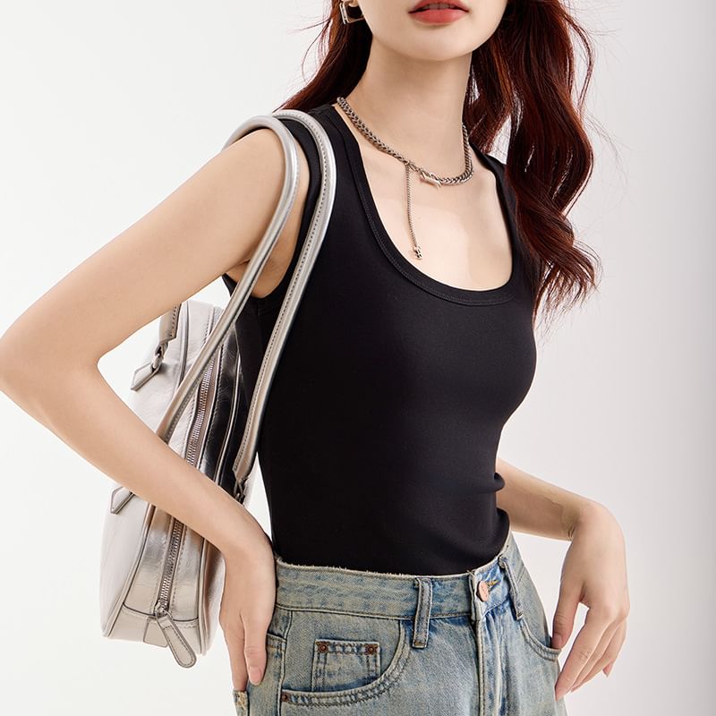 Square Neck Crop Tank