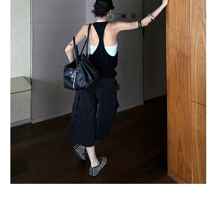 Mock Neck Two-Piece Tank