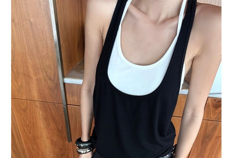 Mock Neck Two-Piece Tank