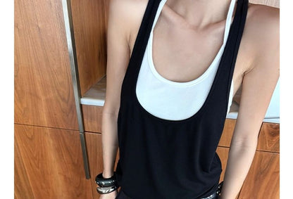 Mock Neck Two-Piece Tank
