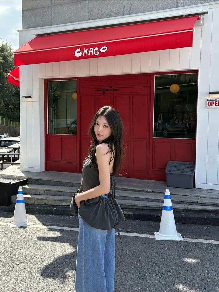 Bubble Hem Open Back Camisole