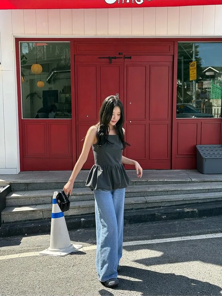 Bubble Hem Open Back Camisole