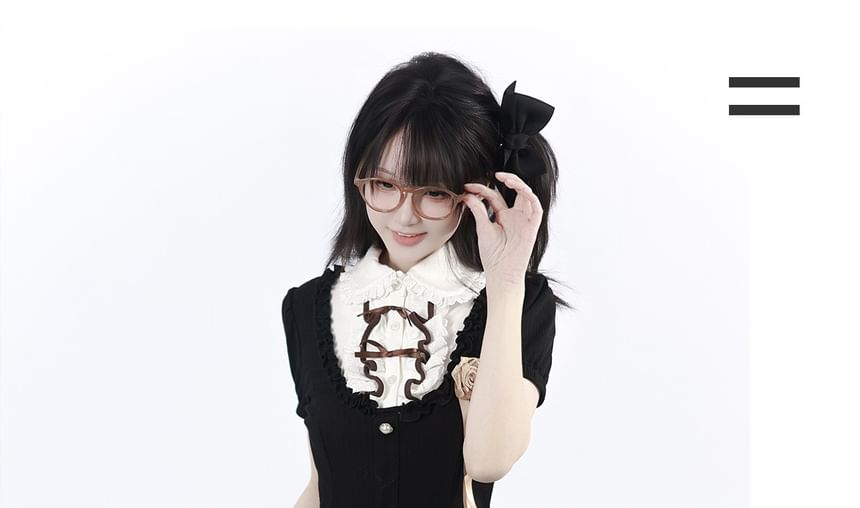 Collared Frill Top & Skirt