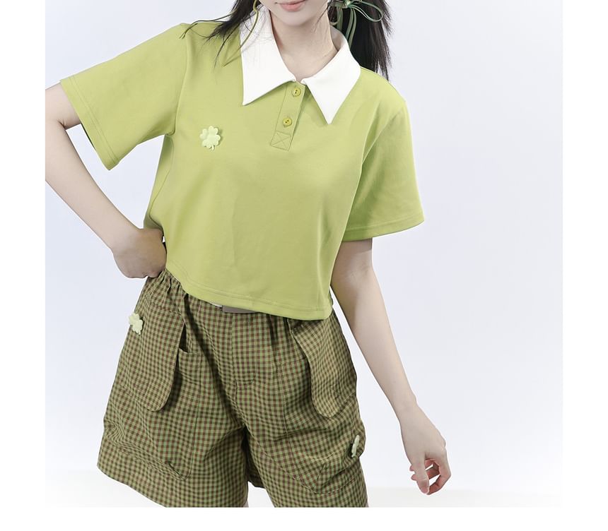 Crop Polo & Mini Skirt Set