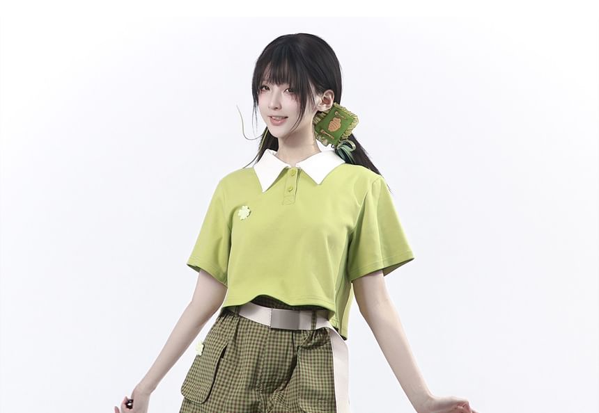 Crop Polo & Mini Skirt Set
