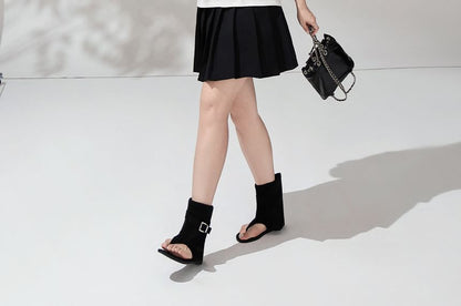 Round Neck Tee and Pleated Mini Skirt