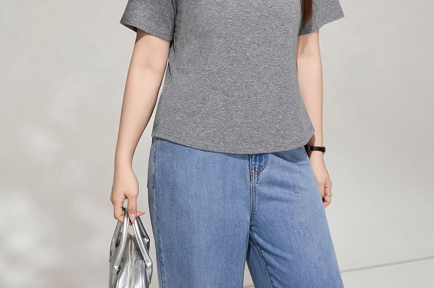 Square-Neck Short Sleeve Tee