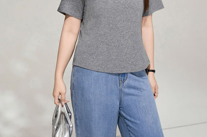 Square-Neck Short Sleeve Tee