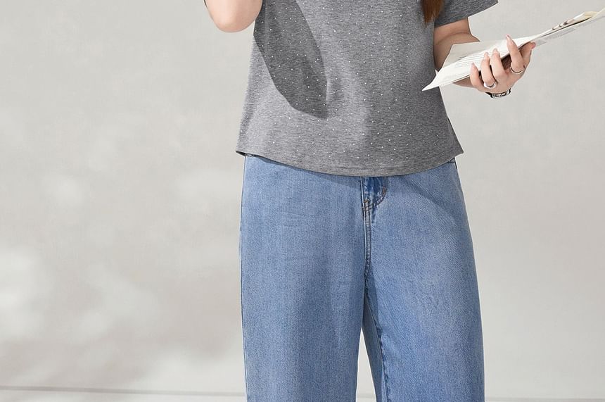 Square-Neck Short Sleeve Tee