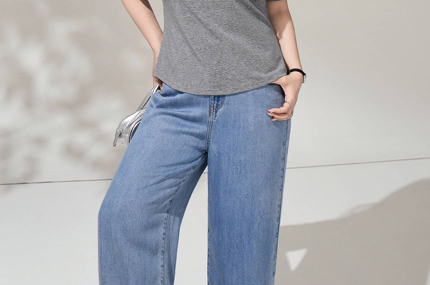 Square-Neck Short Sleeve Tee