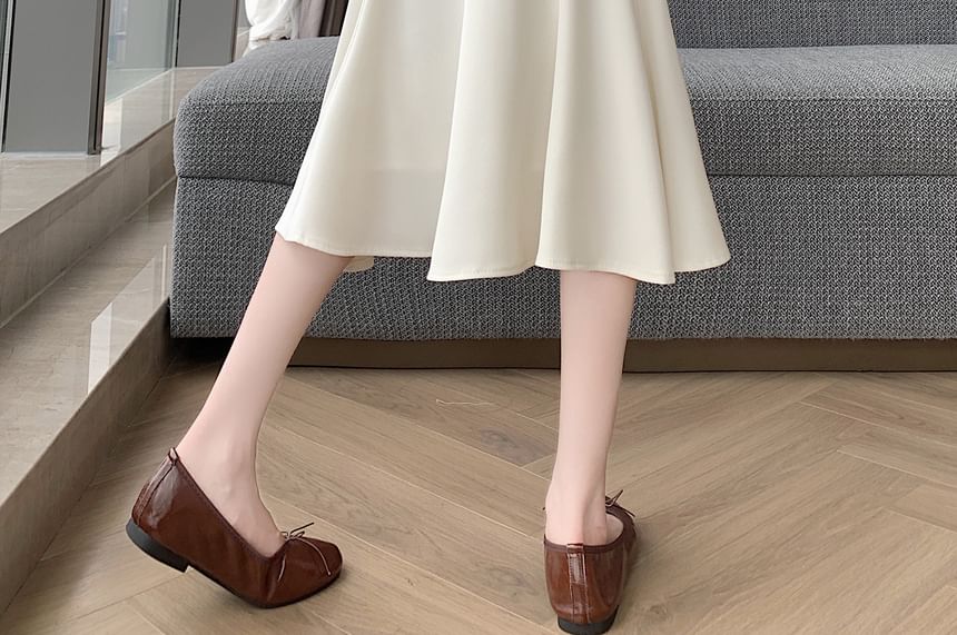High Waist Plain Midi Mermaid Skirt