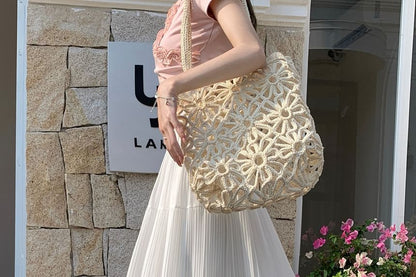 High Waist Plain Accordion Pleated Maxi A-Line Skirt