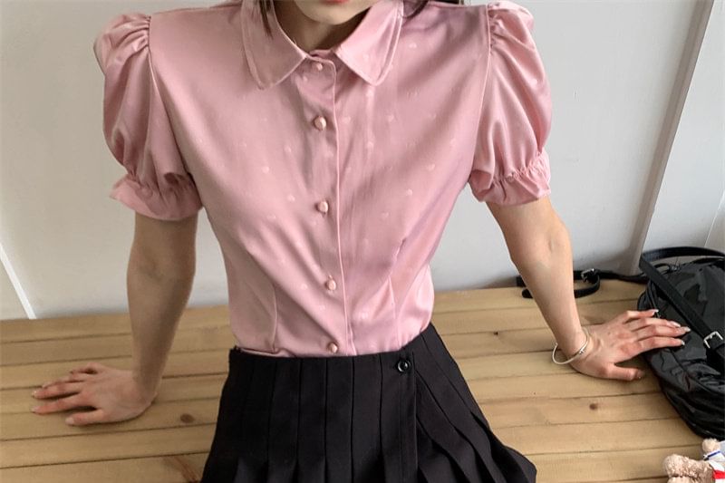 Mid Rise Plain Mini Pleated Skirt