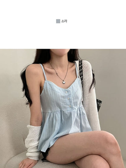 V-Neck Flowy Camisole Top