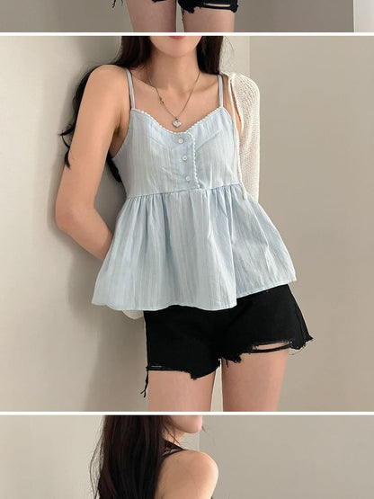 V-Neck Flowy Camisole Top