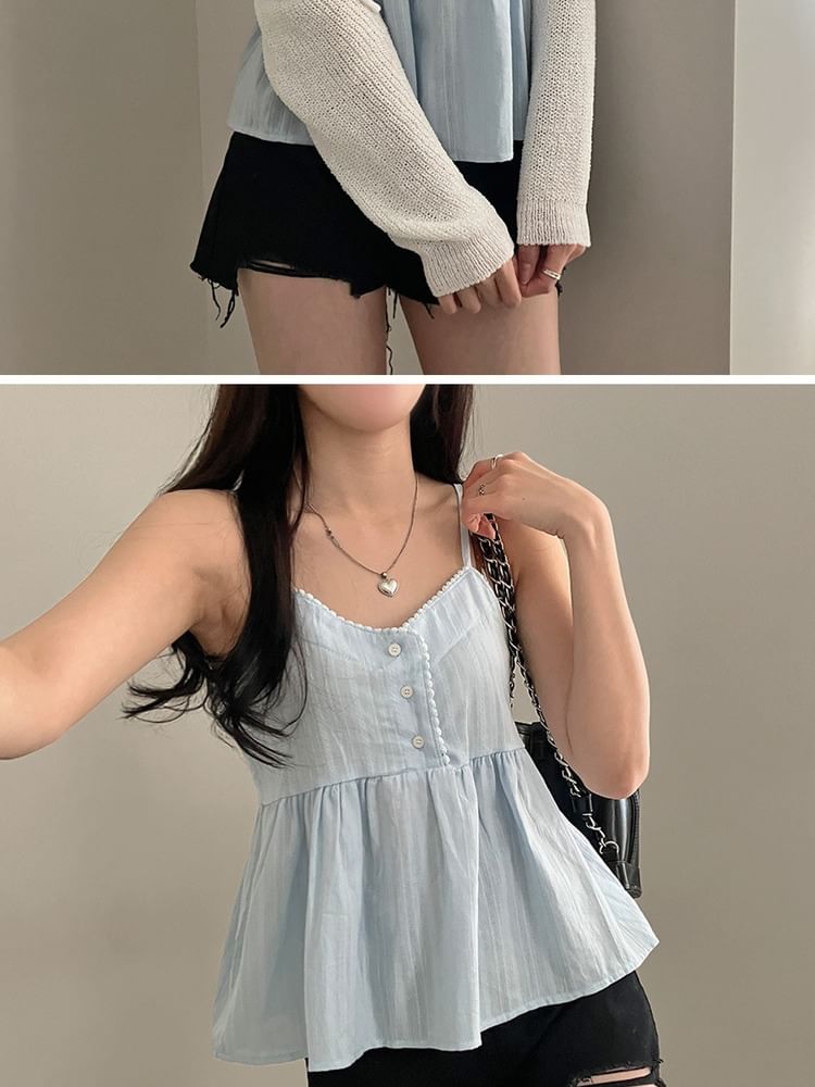 V-Neck Flowy Camisole Top