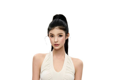 Halter Plain Ruched Top