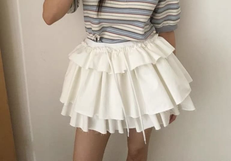 Short-Sleeve Striped Contrast Trim Polo Shirt