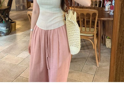 Short-Sleeve Scoop Neck Plain Slim Fit T-Shirt