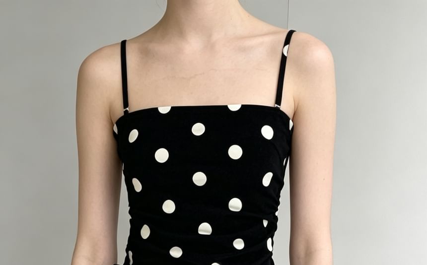 Polka Dot Slim-Fit Camisole Top