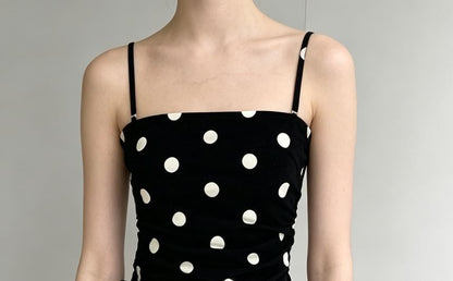 Polka Dot Slim-Fit Camisole Top