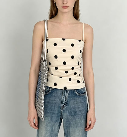Polka Dot Slim-Fit Camisole Top
