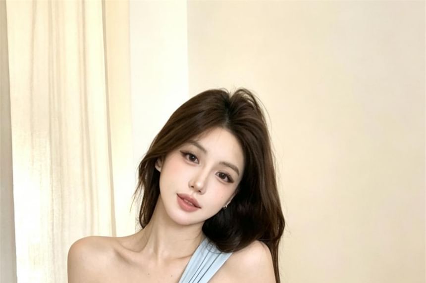 Single Shoulder Knot Asymmetrical Camisole Top