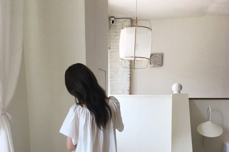 Short-Sleeve Square Neck Plain Asymmetrical Ruffle Hem Blouse