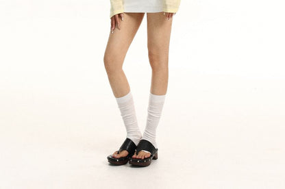Sheer Striped V-Neck Tee with Contrast Trim